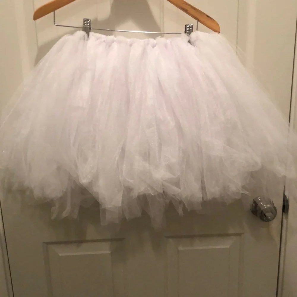 Children’s White Halloween Theater Dance Costume And Or Fluffy Full Tutu Skirt